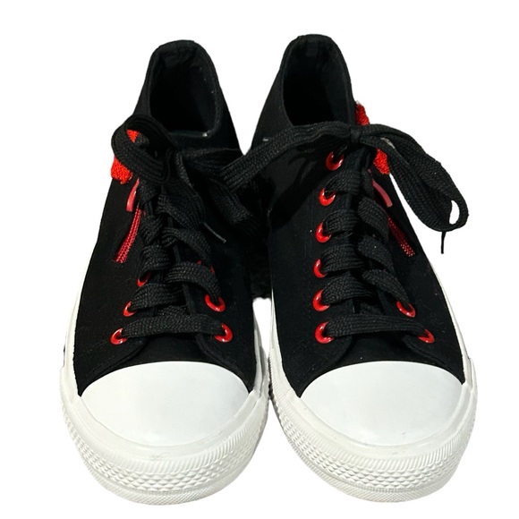 Shelaidon Lace Up Red Lips Zipper On The Side Shoes Size 39 (8) - Picture 3 of 7